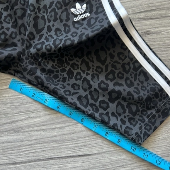 NWT ADIDAS Originals Short Tight Biker Shorts XXS Leopard Print 3 Stripes - Picture 12 of 12